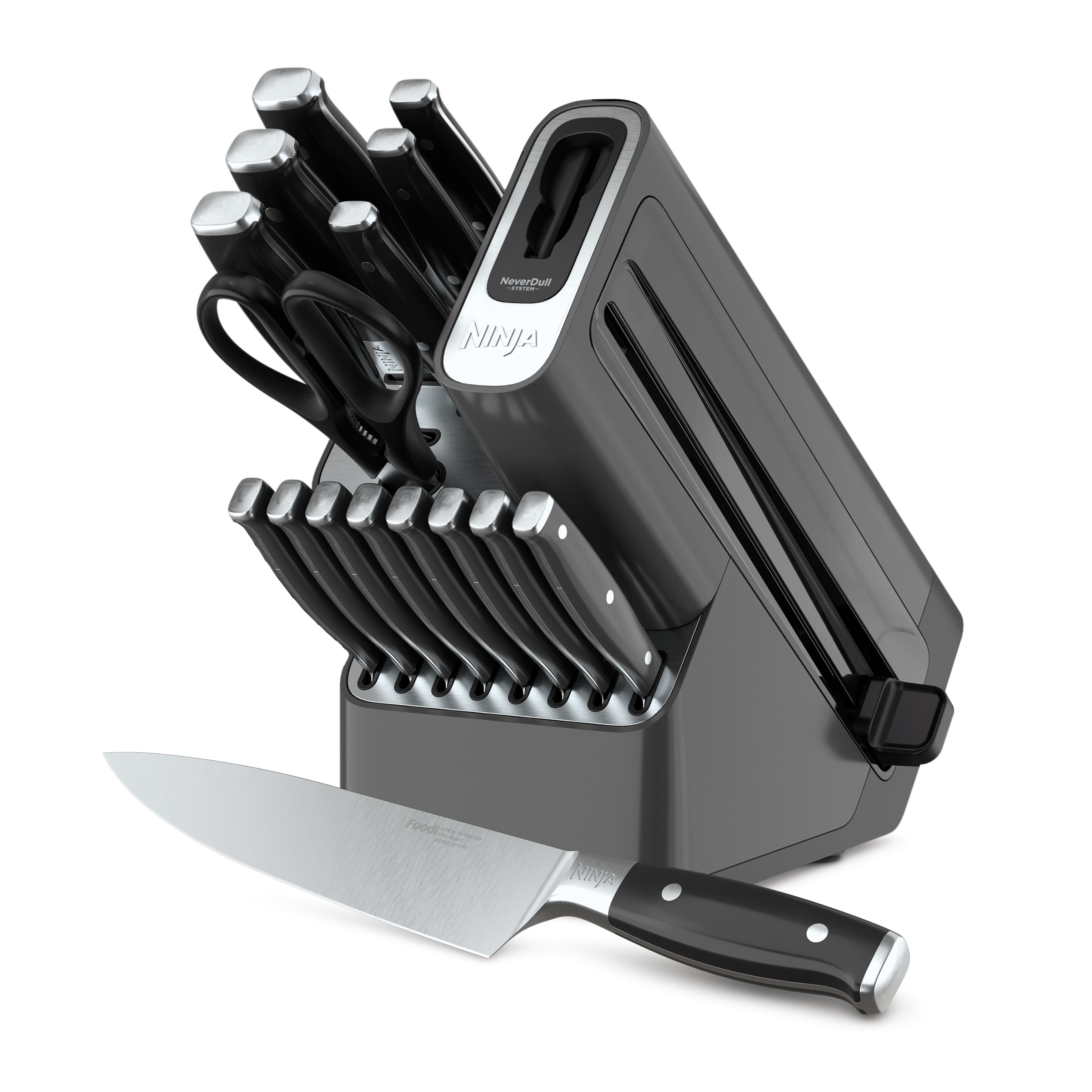 Ninja Foodi NeverDull Premium 17-Piece Knife Block Set with Built-in Sharpener product image