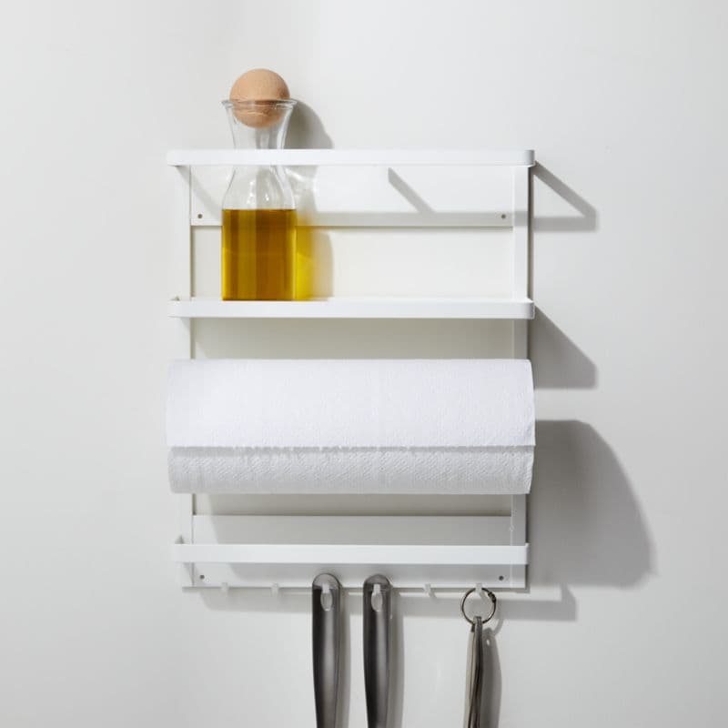 Yamazaki White Magnetic Kitchen Organization Rack product image