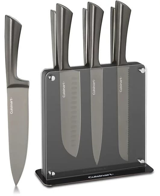 Cuisinart Space-Saving Onyx 8Pc Cutlery with Magnetic Block-Small Crack On Block product image